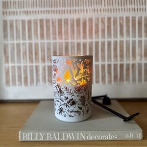 White and Rose Gold Rabbit Candle Holder